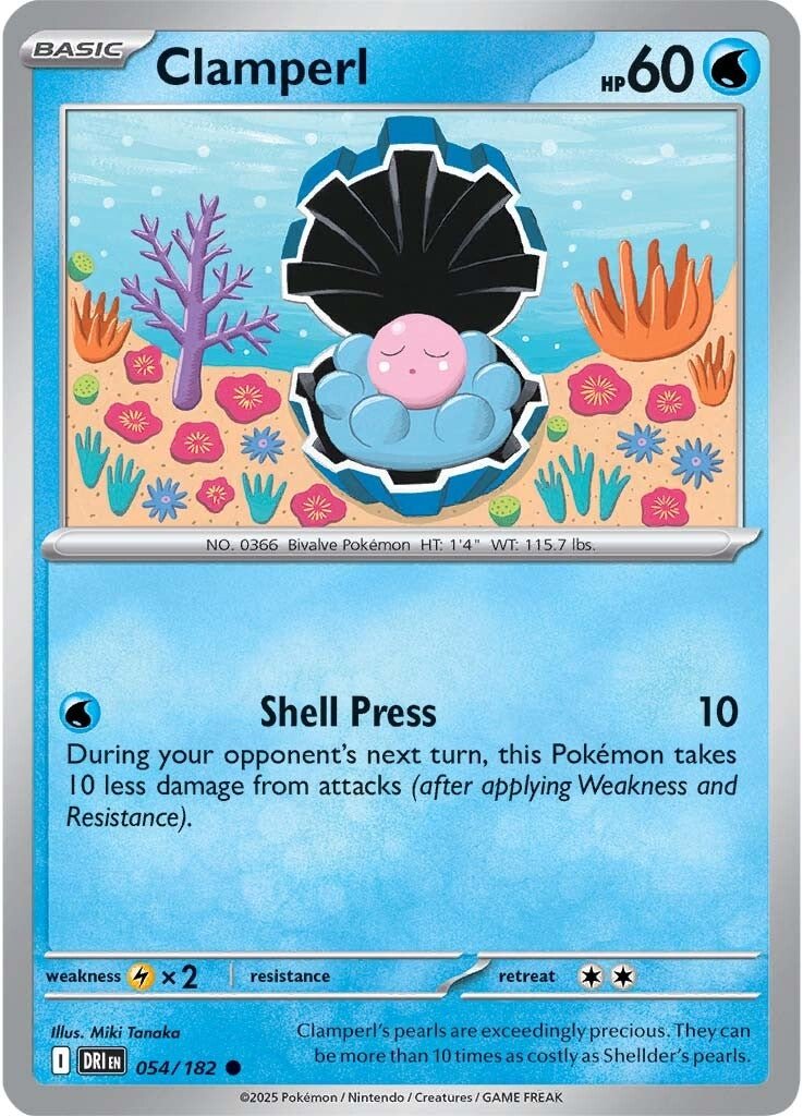 Clamperl - 054/182 - Destined Rivals - Card Cavern