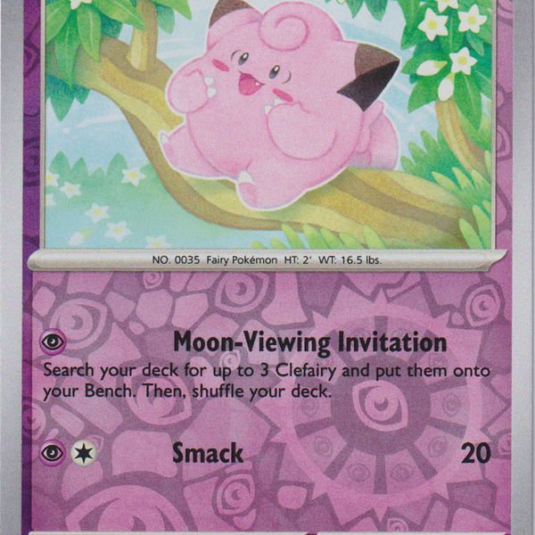 clefairy holographic pokemon card Clefairy - 035/165 - Scarlet & Violet 151