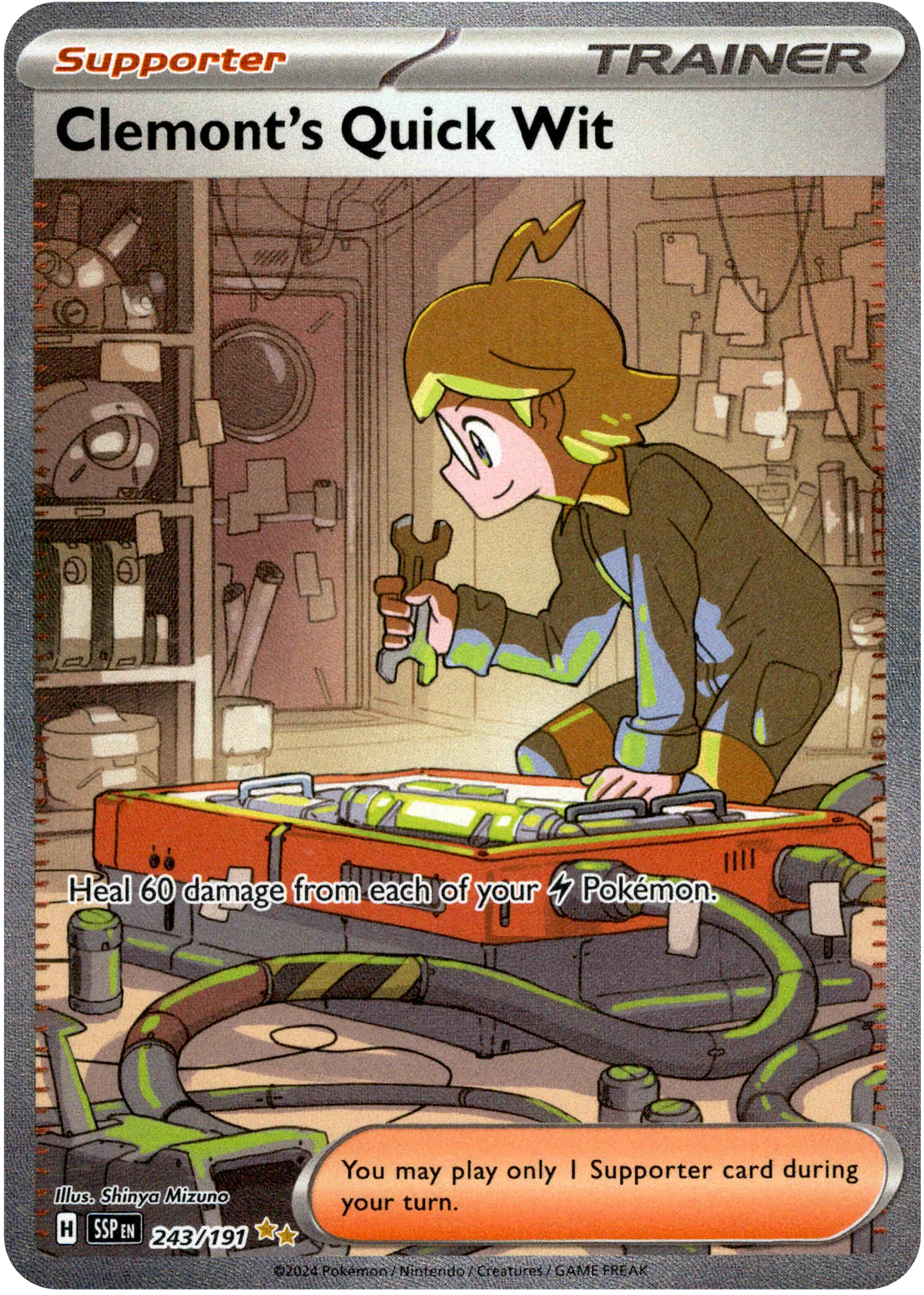 Clemont's Quick Wit - 243/191 - Surging Sparks - Holo - Card Cavern