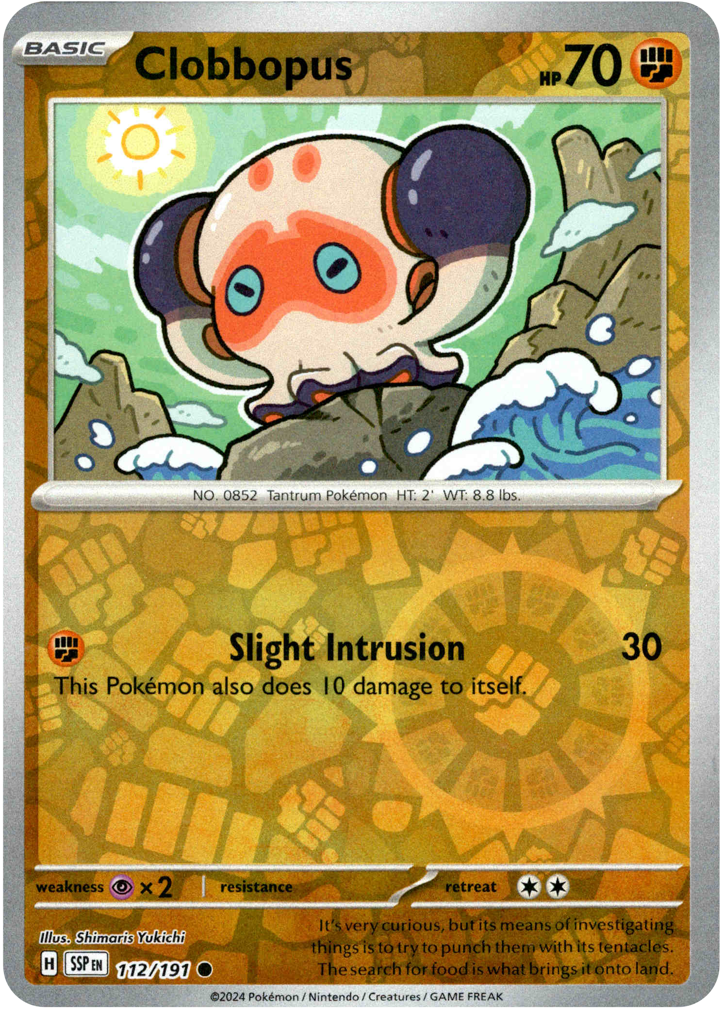 Clobbopus - 112/191 - Surging Sparks - Reverse Holo - Card Cavern