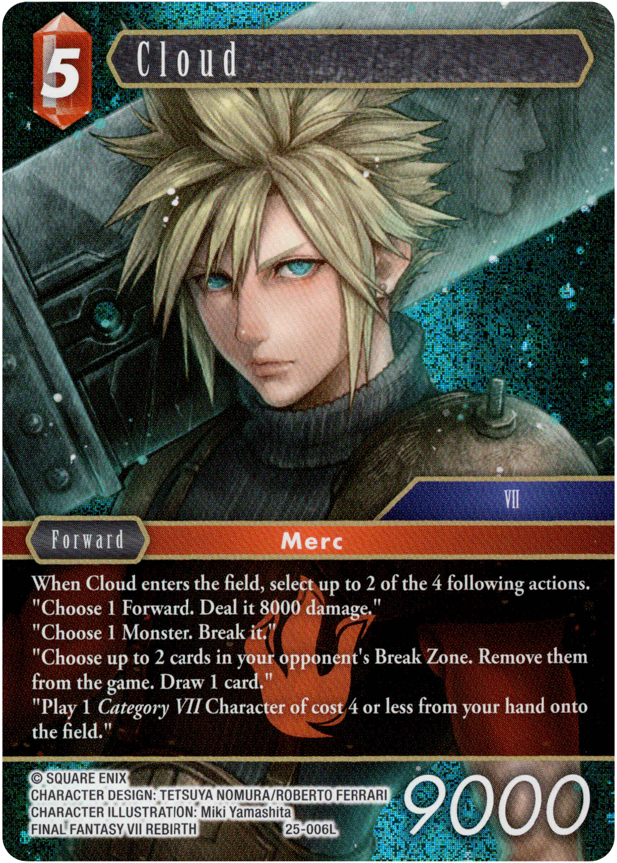 Cloud - 25-006L - Tears of the Planet - Foil - Card Cavern