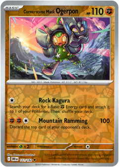 Cornerstone Mask Ogerpon - 111/182 - Destined Rivals - Reverse Holo - Card Cavern