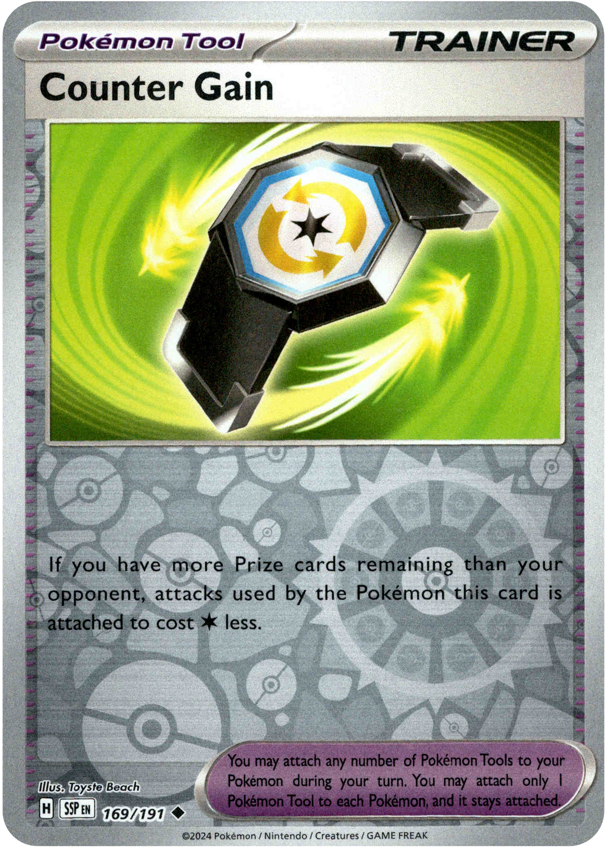 Counter Gain - 169/191 - Surging Sparks - Reverse Holo - Card Cavern