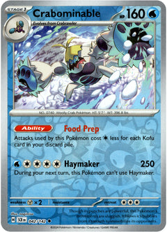 Crabominable - 042/142 - Stellar Crown - Reverse Holo - Card Cavern
