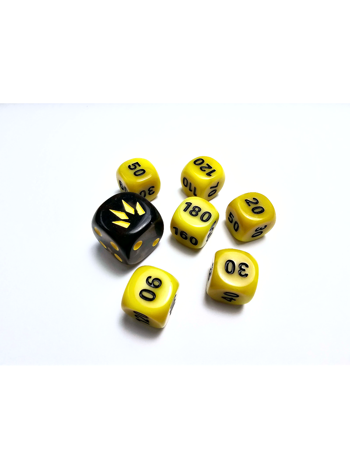Crown Zenith ETB Dice - 6 Damage Counters and 1 Coin-Flip Die - Card Cavern