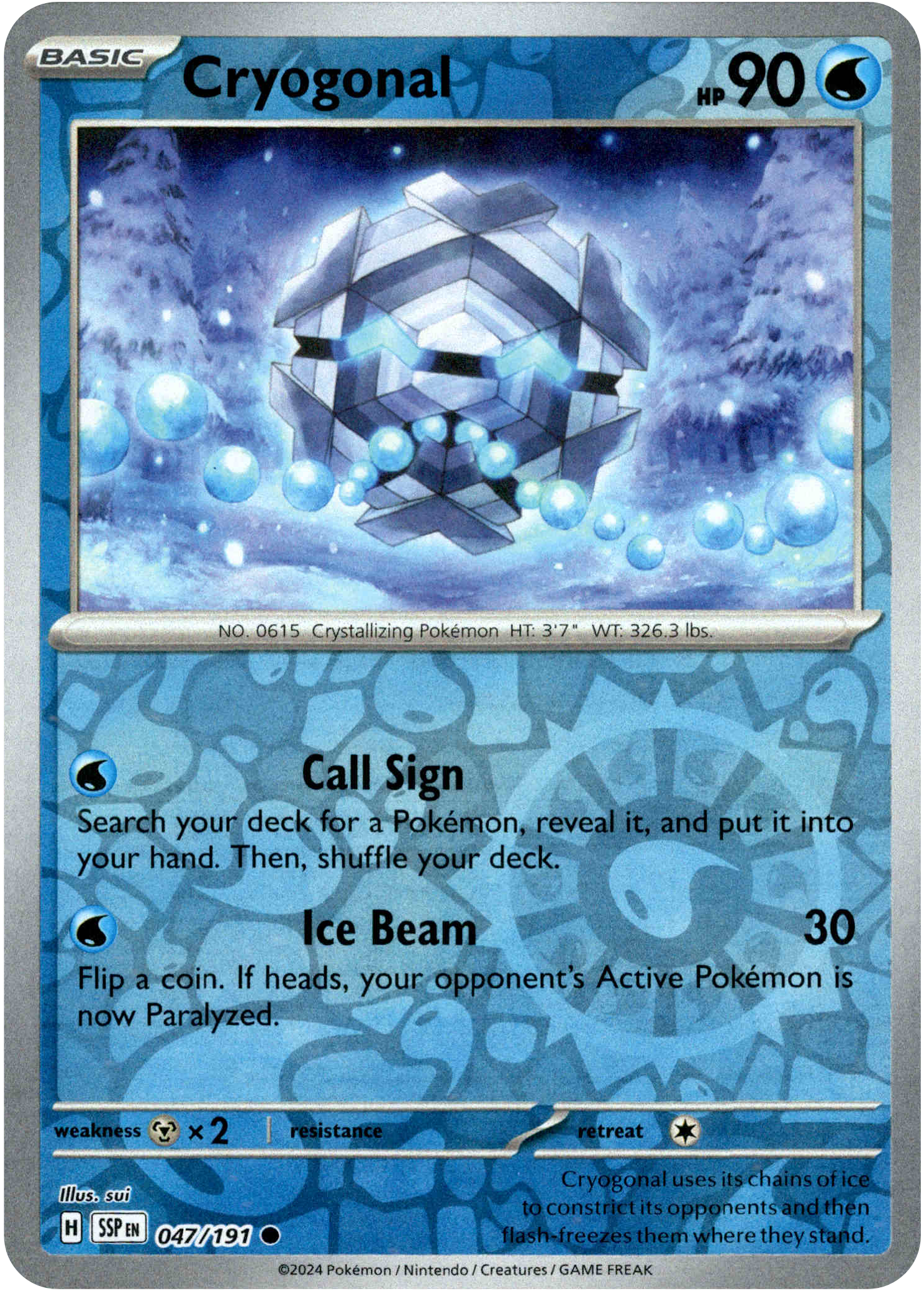 Cryogonal - 047/191 - Surging Sparks - Reverse Holo - Card Cavern