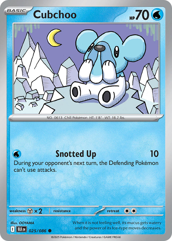 Cubchoo - 025/086 - Black Bolt - Card Cavern