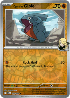 Cynthia's Gible - 102/182 - Destined Rivals - Reverse Holo - Card Cavern