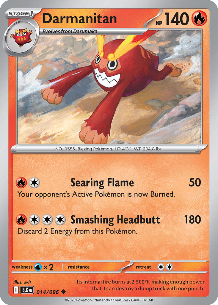 Darmanitan - 014/086 - Black Bolt - Card Cavern