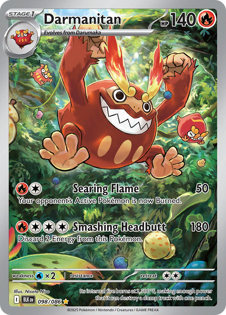 Darmanitan - 098/086 - Black Bolt - Holo - Card Cavern