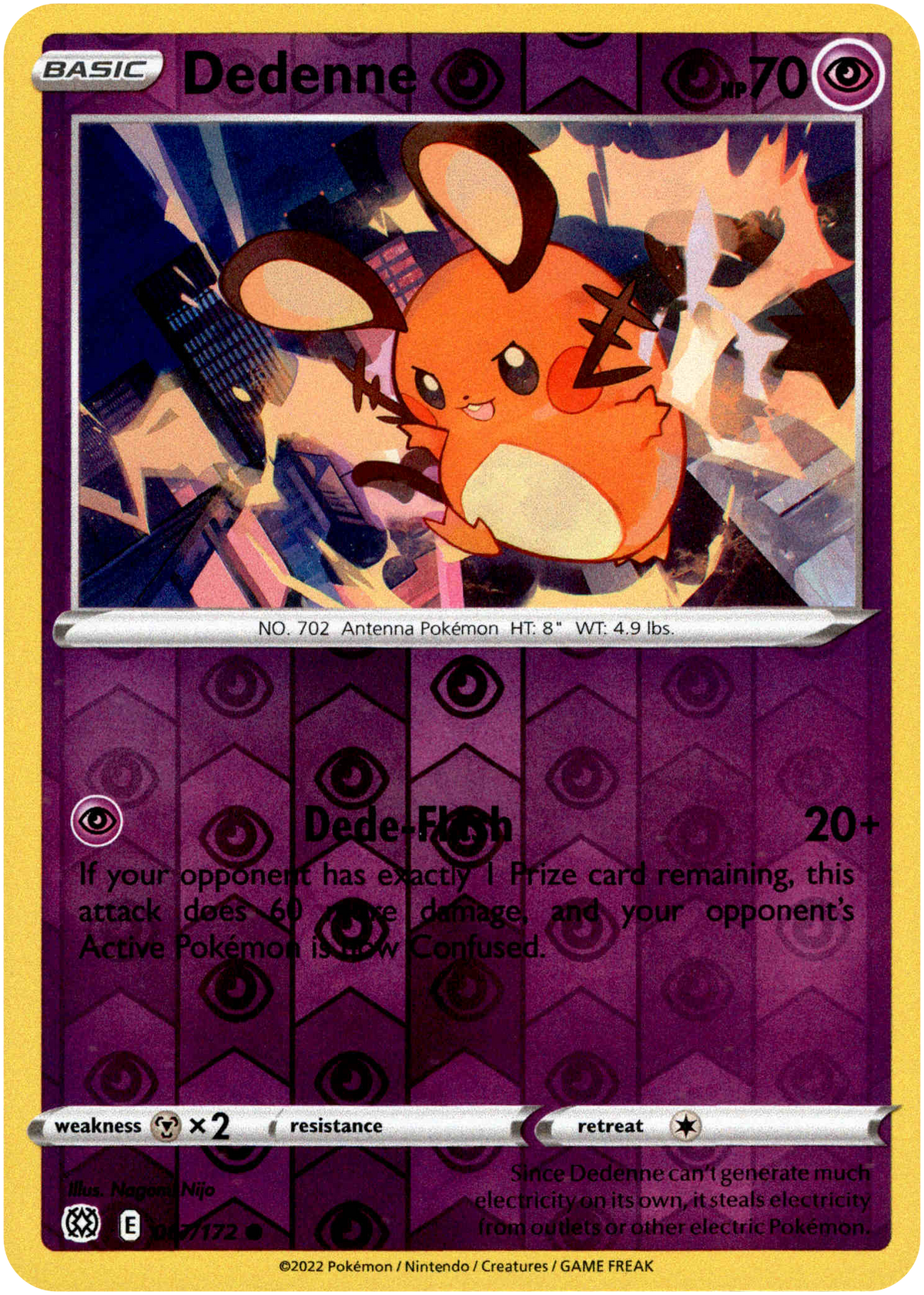 Dedenne - 067/172 - Brilliant Stars - Reverse Holo - Card Cavern
