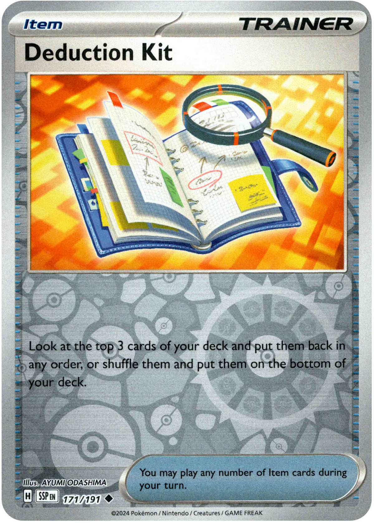 Deduction Kit - 171/191 - Surging Sparks - Reverse Holo - Card Cavern