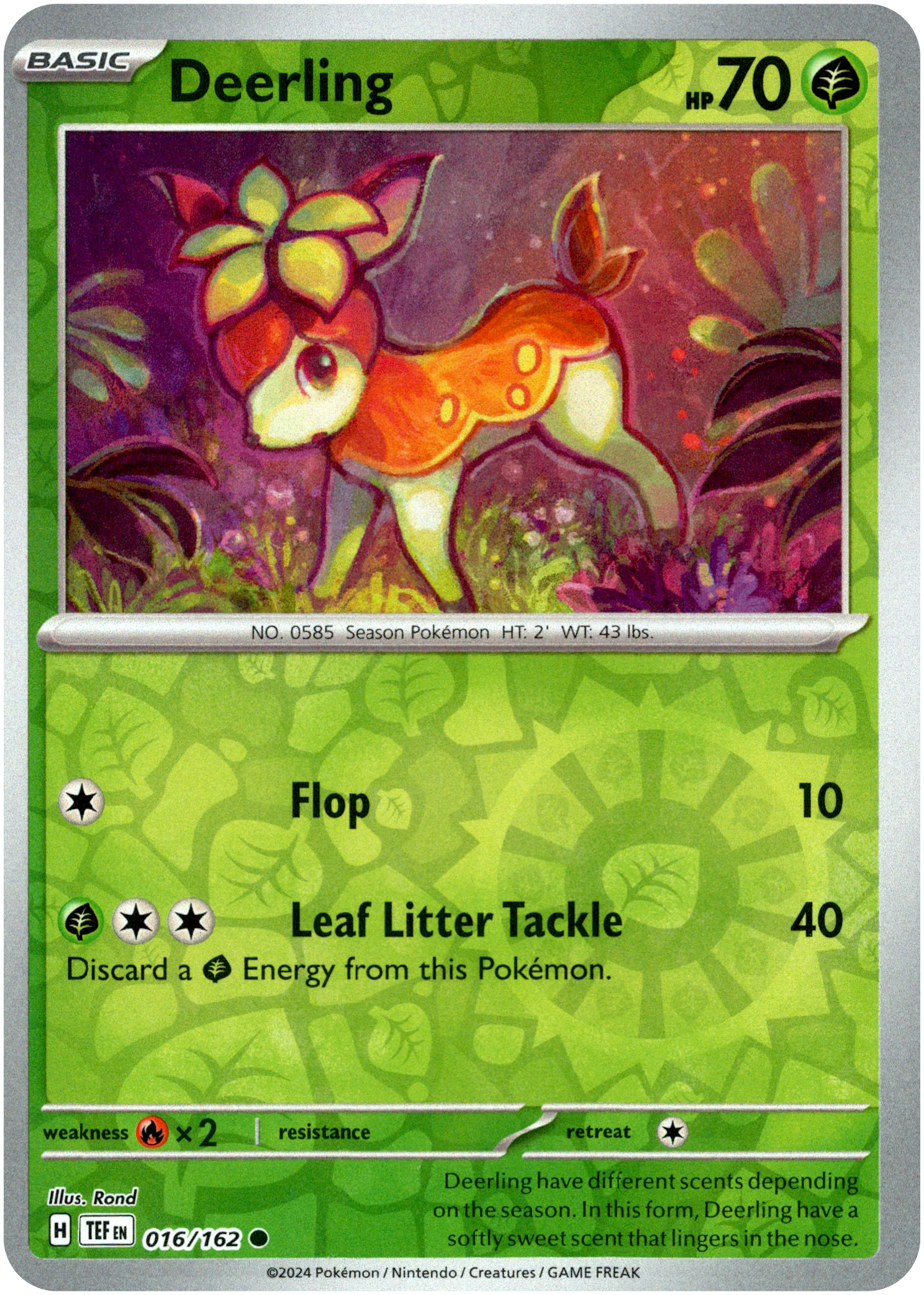 Deerling - 016/162 - Temporal Forces - Reverse Holo - Card Cavern