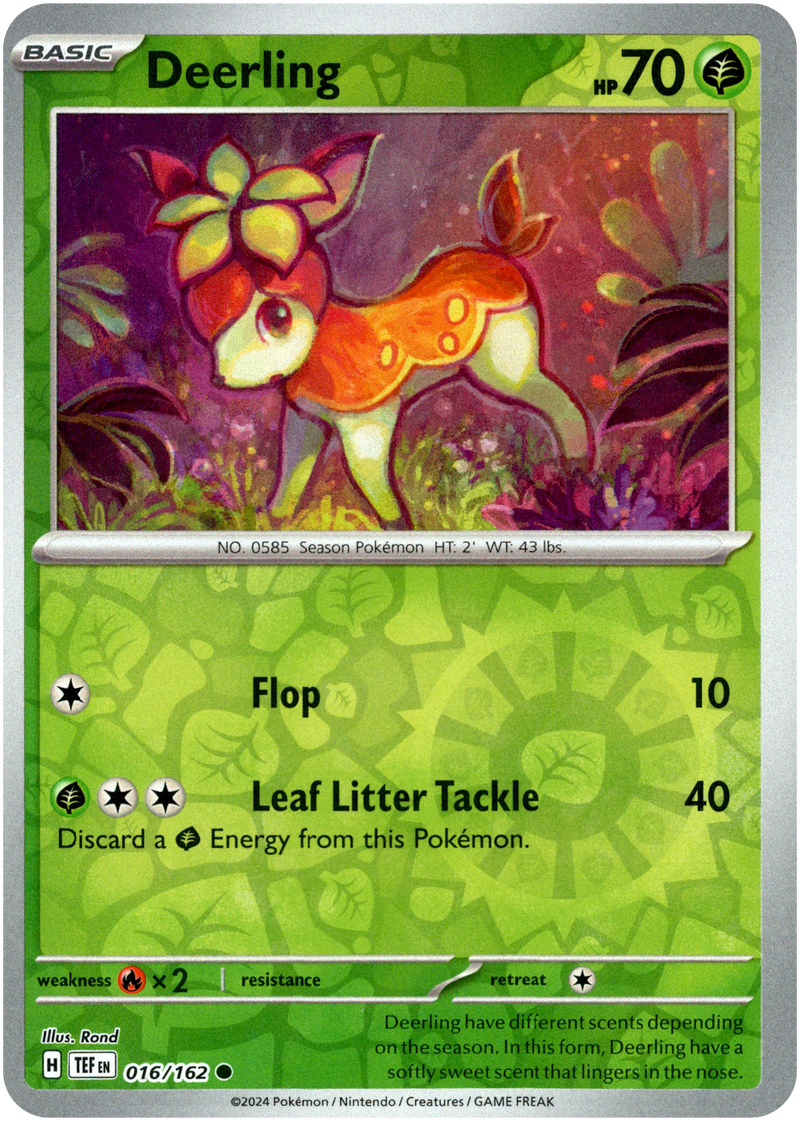 Deerling - 016/162 - Temporal Forces - Reverse Holo - Card Cavern
