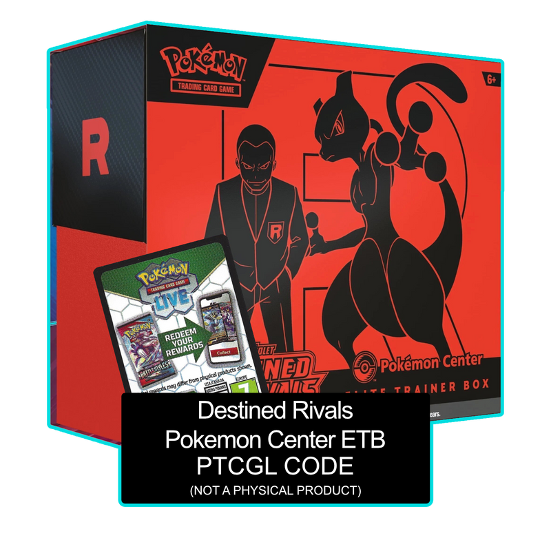Destined Rivals Pokemon Center ETB - Sleeves and Deck Box - PTCGL Code Card Cavern Trading Cards, LLC Destined Rivals Pokemon Center ETB - Sleeves and Deck Box - PTCGL Code Card Cavern Trading Cards, LLC