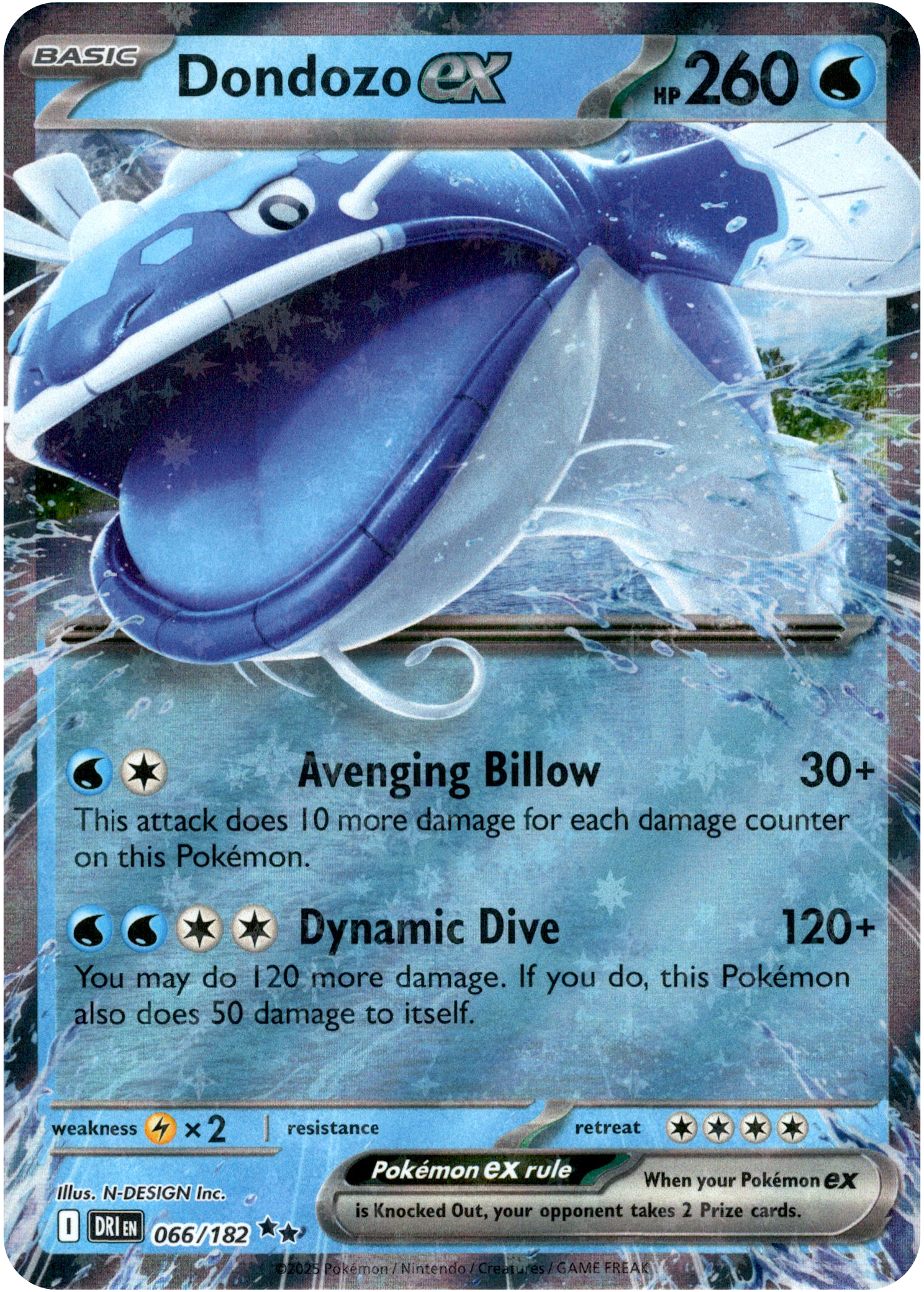 Dondozo ex - 066/182 - Destined Rivals - Holo - Card Cavern
