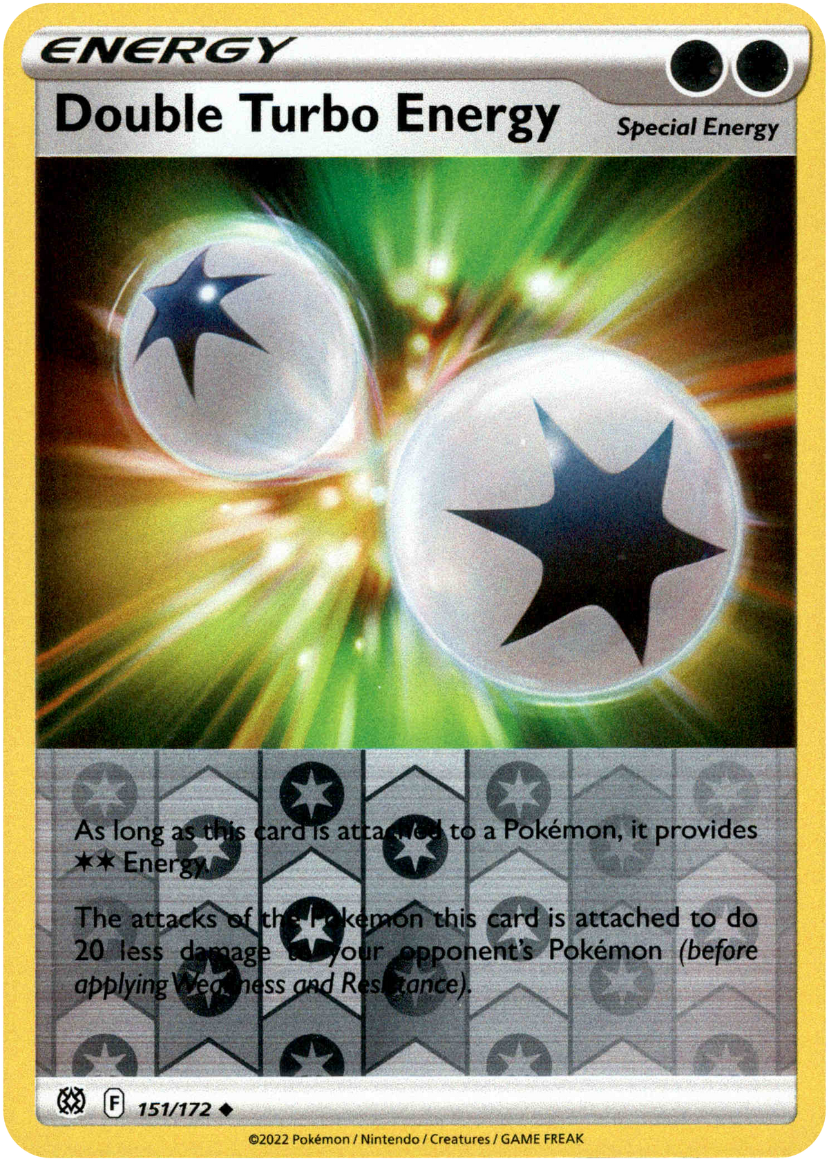 Double Turbo Energy - 151/172 - Brilliant Stars - Reverse Holo - Card Cavern