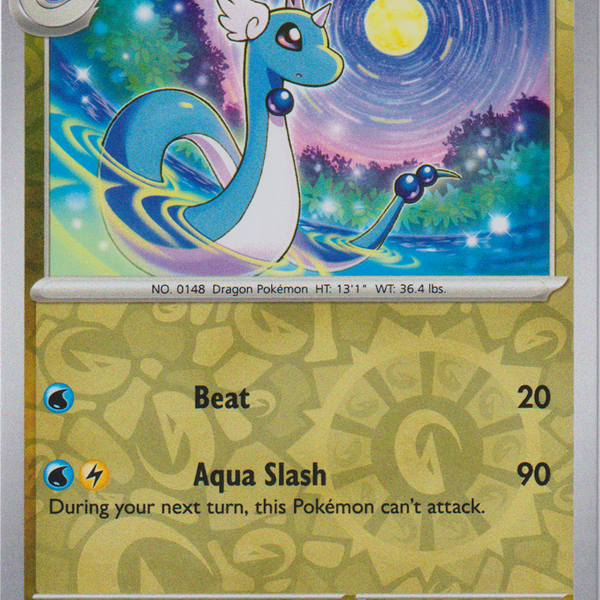 Dragonair - 148/165 - Scarlet & Violet 151 - Reverse Holo Card Cavern Trading Cards, LLC Dragonair - 148/165 - Scarlet & Violet 151 - Reverse Holo Card Cavern Trading Cards, LLC