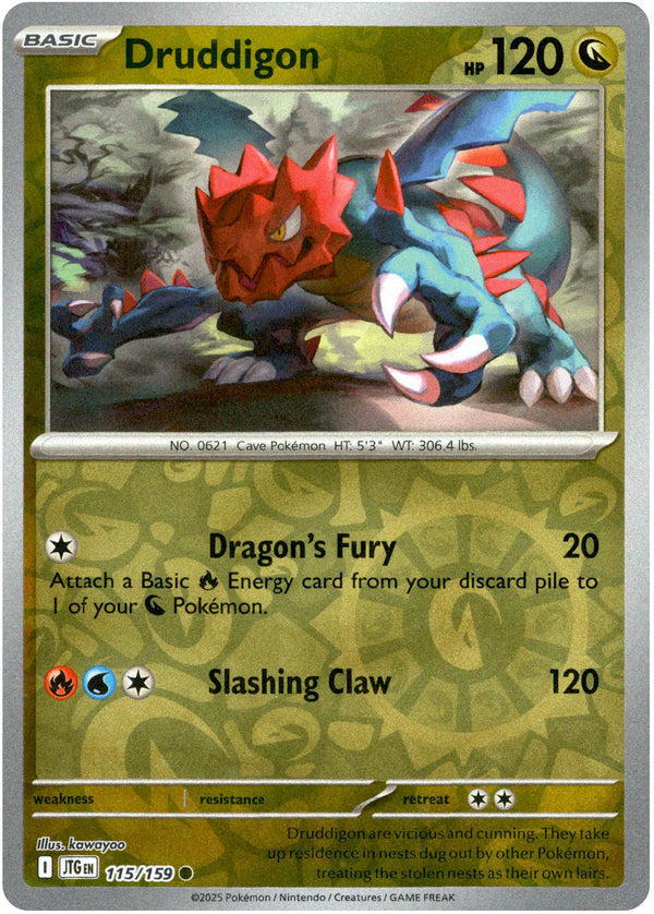 pokemon druddigon card Druddigon - 115/159 - Journey Together