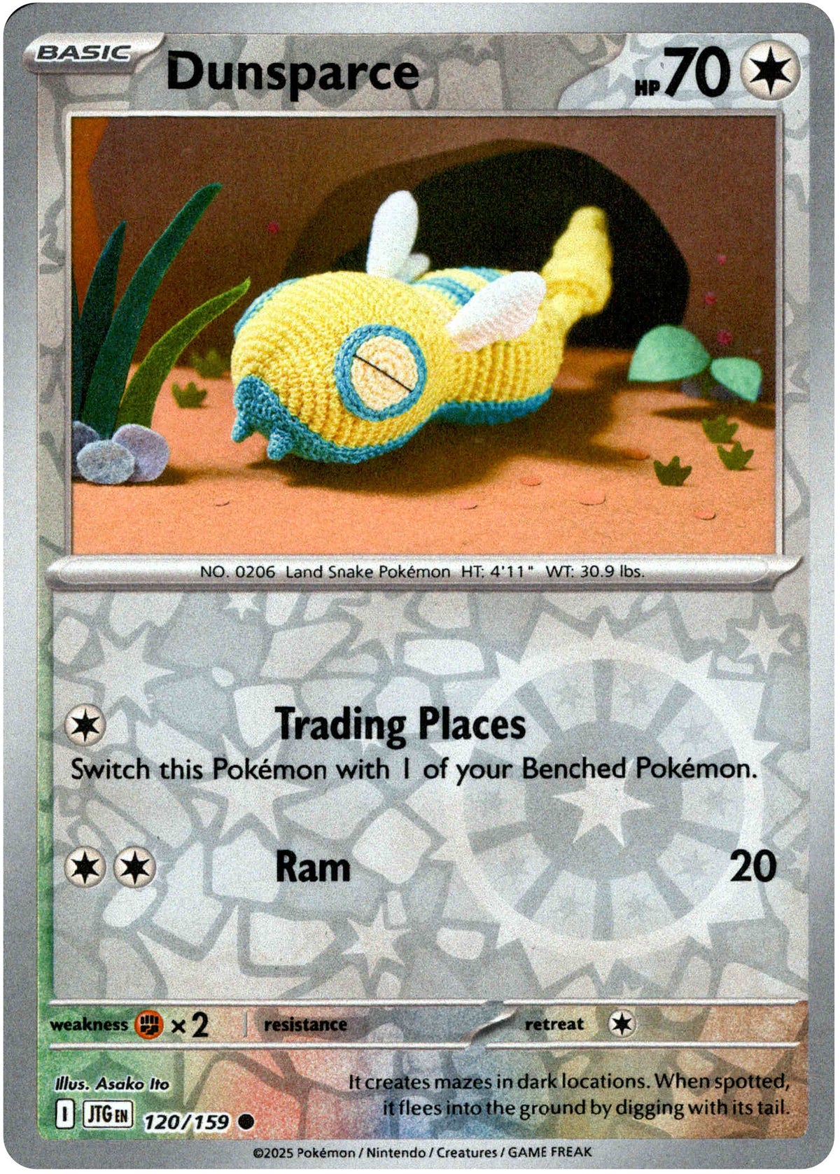 Dunsparce - 120/159 - Journey Together - Reverse Holo - Card Cavern