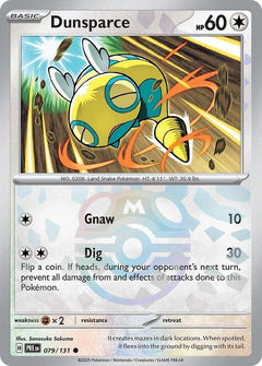 Dunsparce (Master Ball Pattern) - 079/131 - Prismatic Evolutions - Holo - Card Cavern