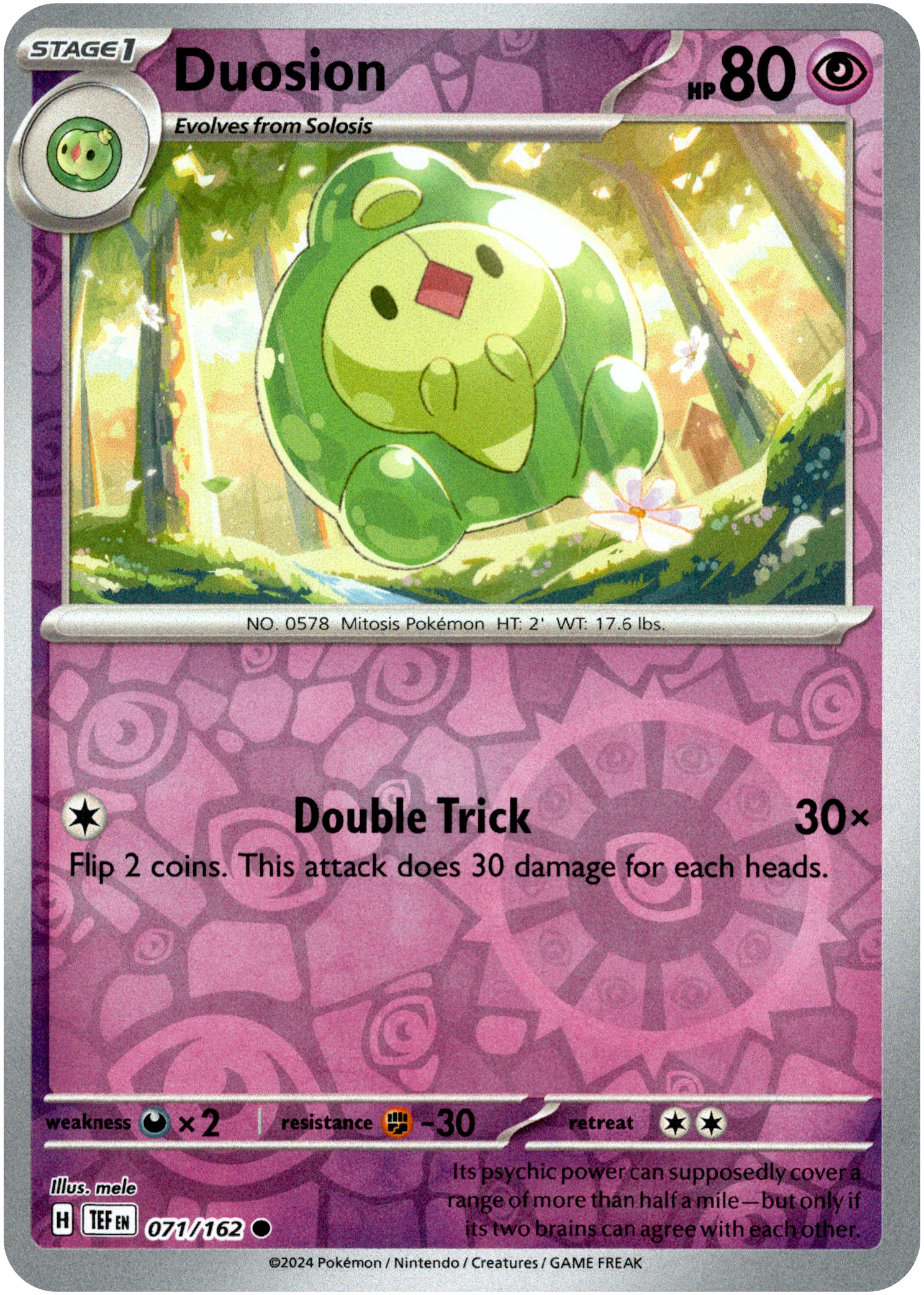 Duosion - 071/162 - Temporal Forces - Reverse Holo - Card Cavern