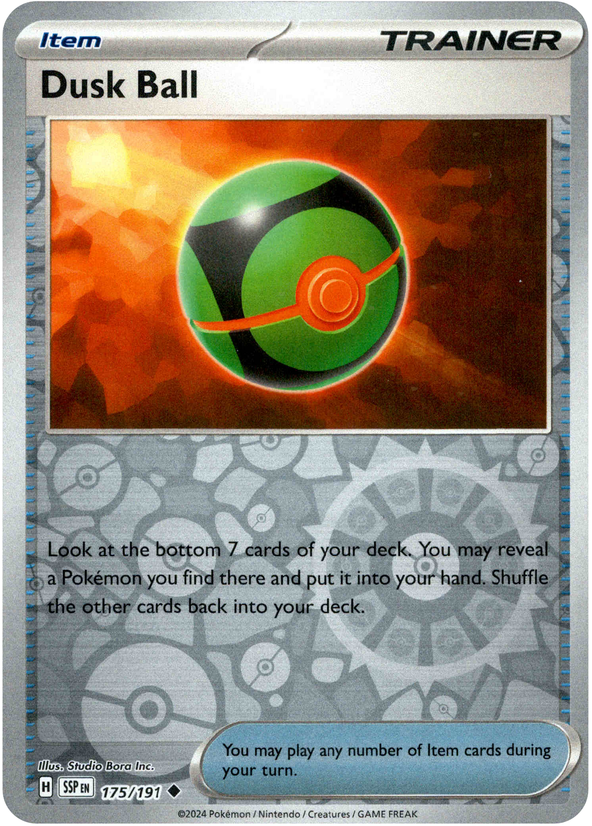 Dusk Ball - 175/191 - Surging Sparks - Reverse Holo - Card Cavern