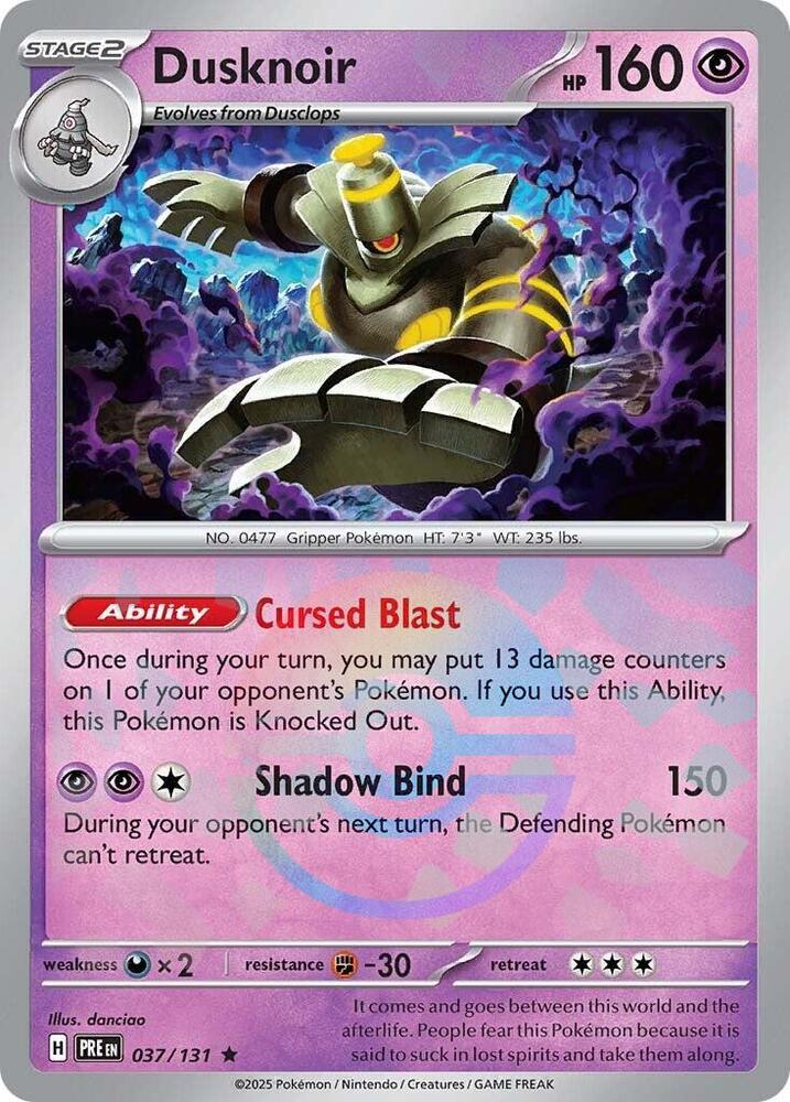 Dusknoir (Poke Ball Pattern) - 037/131 - Prismatic Evolutions - Holo - Card Cavern