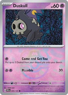 Duskull (Master Ball Pattern) - 035/131 - Prismatic Evolutions - Holo - Card Cavern