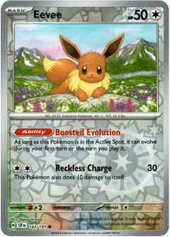 Eevee - 143/191 - Surging Sparks - Reverse Holo - Card Cavern