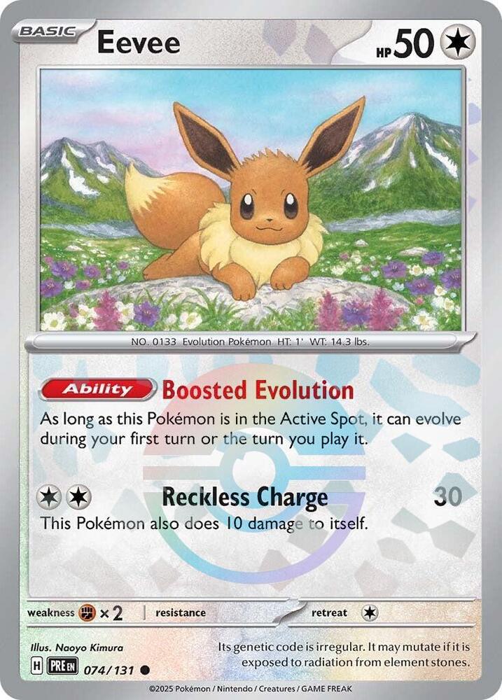 Eevee (Poke Ball Pattern) - 074/131 - Prismatic Evolutions - Holo - Card Cavern
