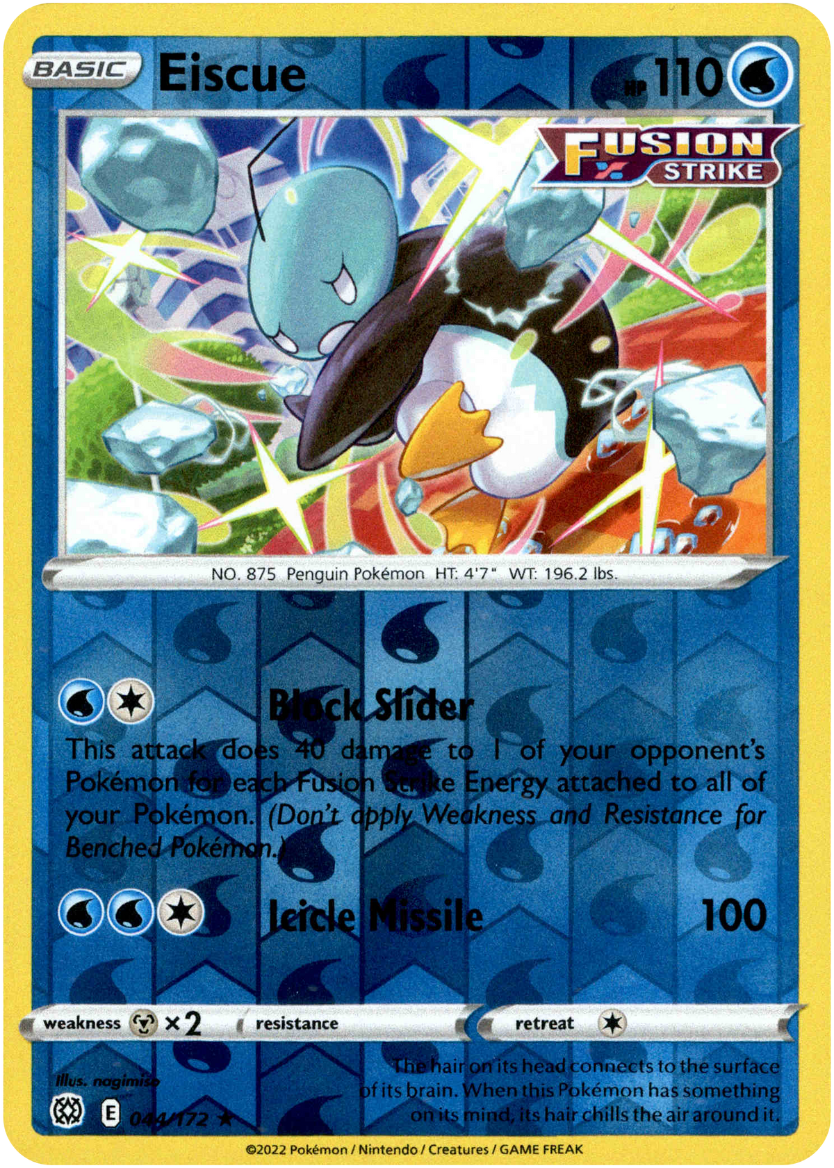 Eiscue - 044/172 - Brilliant Stars - Reverse Holo - Card Cavern