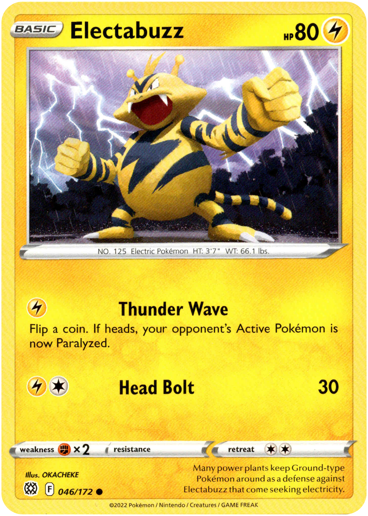Electabuzz - 046/172 - Brilliant Stars - Card Cavern