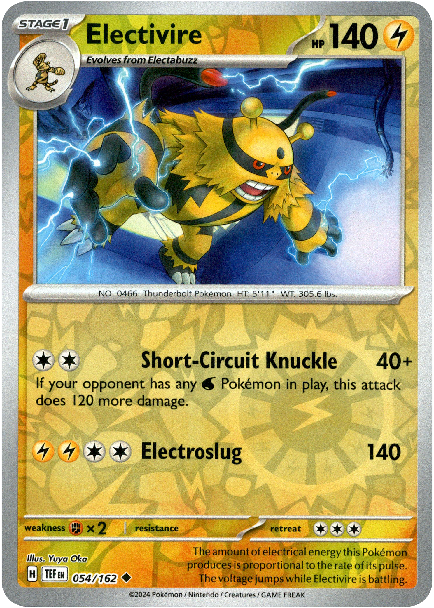 Electivire - 054/162 - Temporal Forces - Reverse Holo - Card Cavern