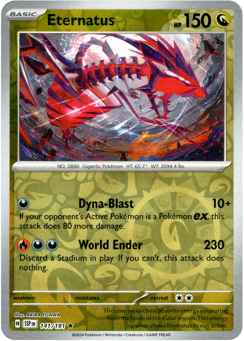 142 191 pokemon card Eternatus - 141/191 - Surging Sparks