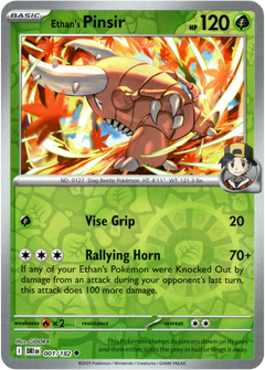 Ethan's Pinsir - 001/182 - Destined Rivals - Reverse Holo - Card Cavern