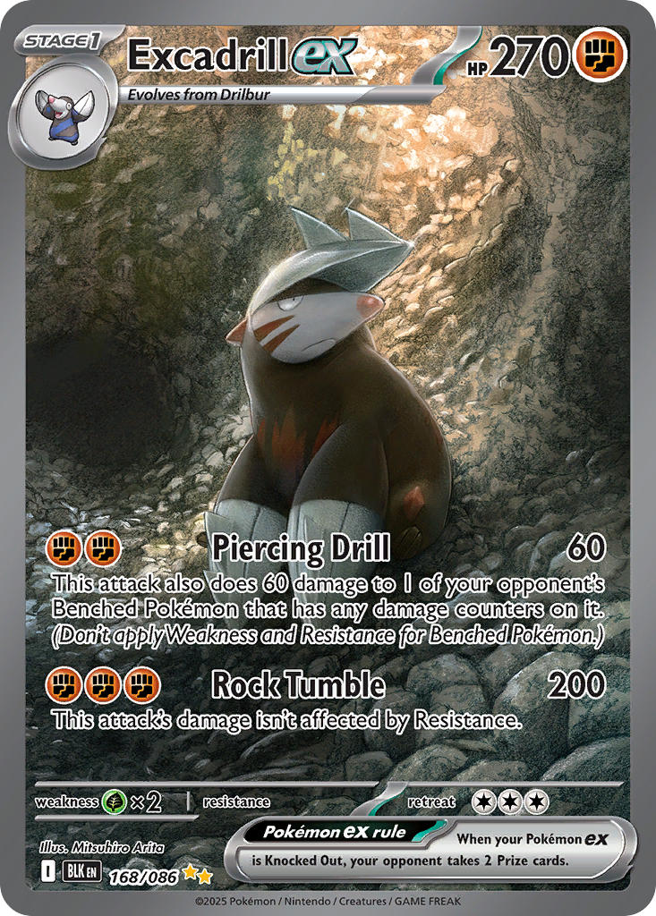 Excadrill ex - 168/086 - Black Bolt - Holo - Card Cavern