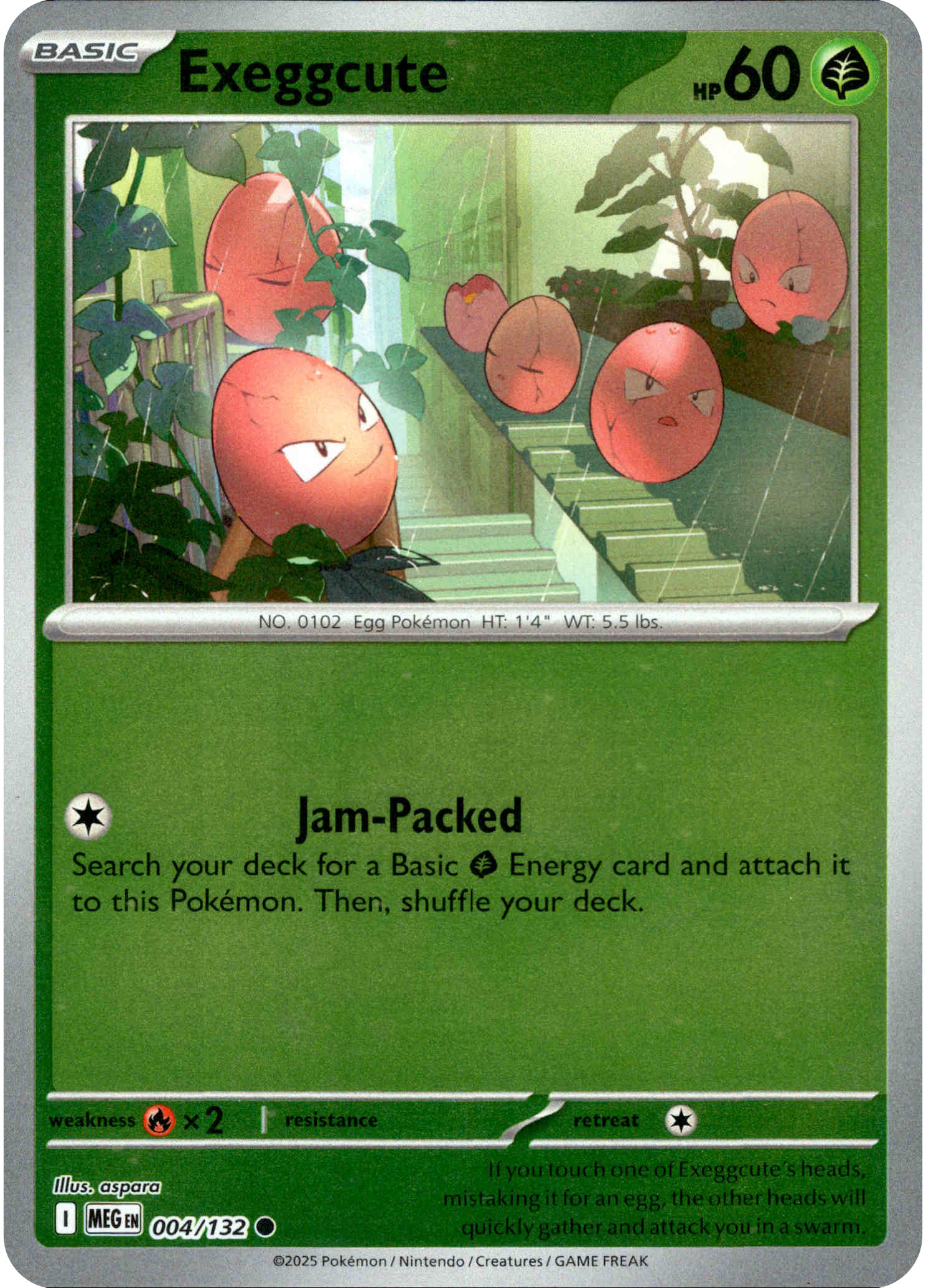 Exeggcute - 004/132 - Mega Evolution - Reverse Holo - Card Cavern