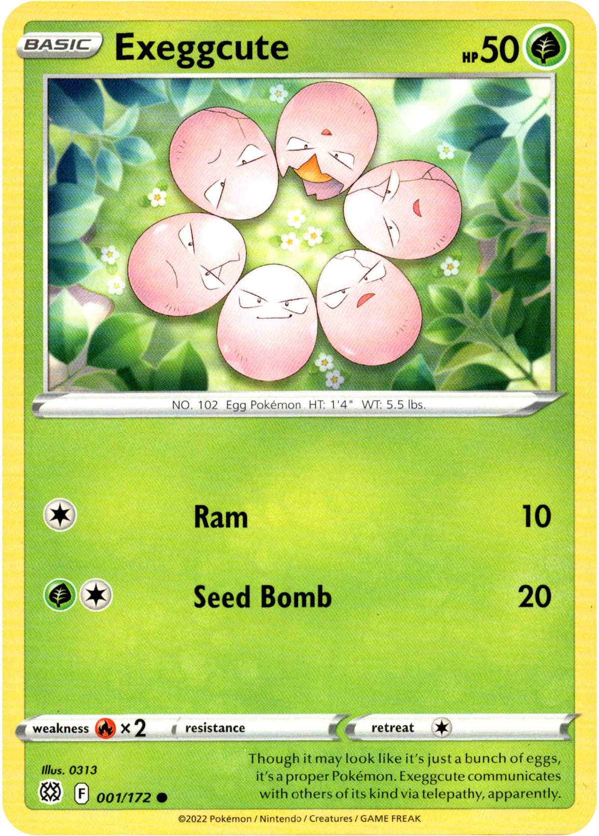Exeggcute - 001/172 - Brilliant Stars - Card Cavern