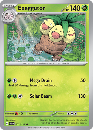 Exeggutor - 002/131 - Prismatic Evolutions - Card Cavern