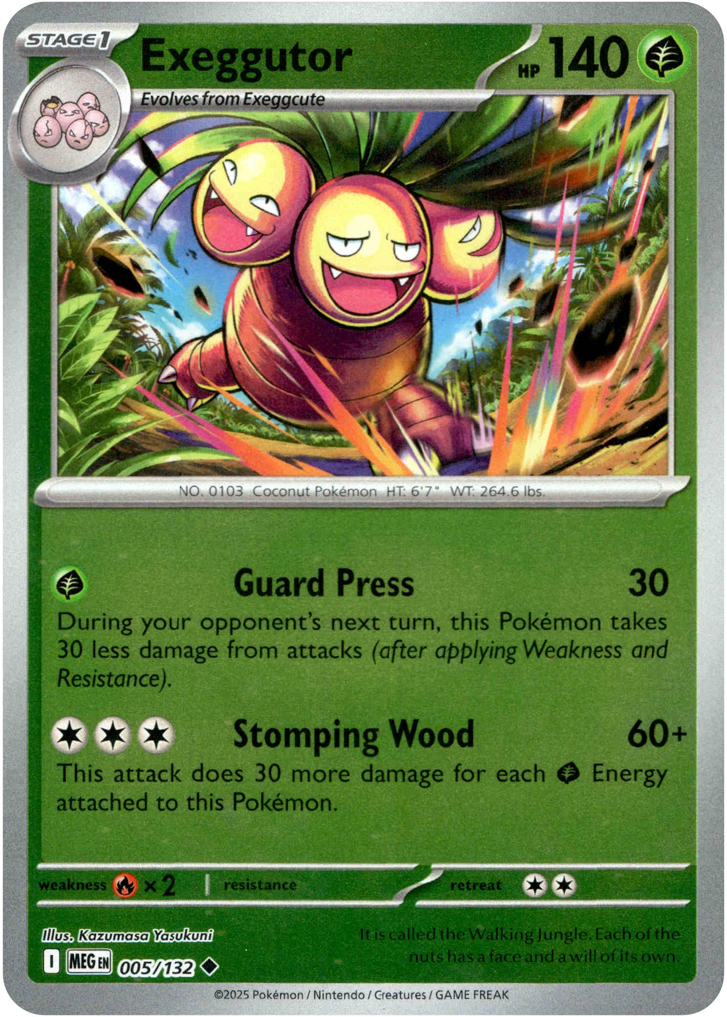 Exeggutor - 005/132 - Mega Evolution - Reverse Holo - Card Cavern