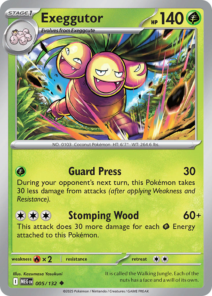 Exeggutor - 005/132 - Mega Evolution – Card Cavern Trading Cards, LLC