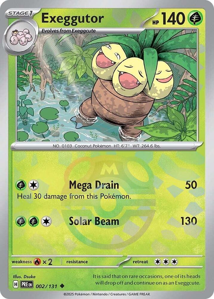 Exeggutor (Master Ball Pattern) - 002/133 - Prismatic Evolutions - Holo - Card Cavern