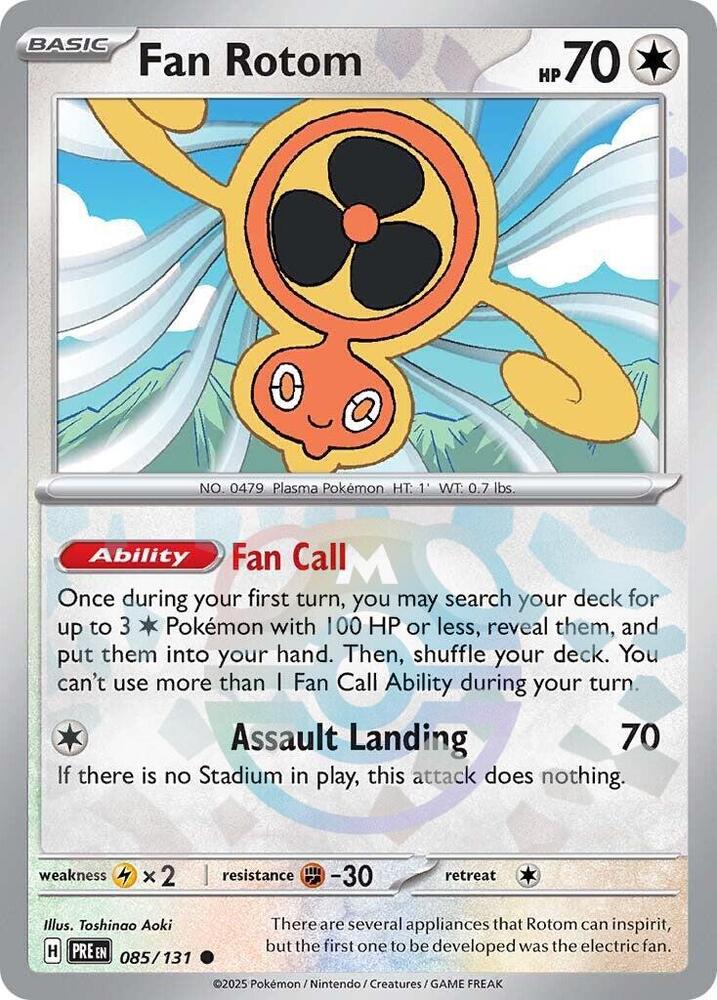 Fan Rotom (Master Ball Pattern) - 085/131 - Prismatic Evolutions - Holo - Card Cavern