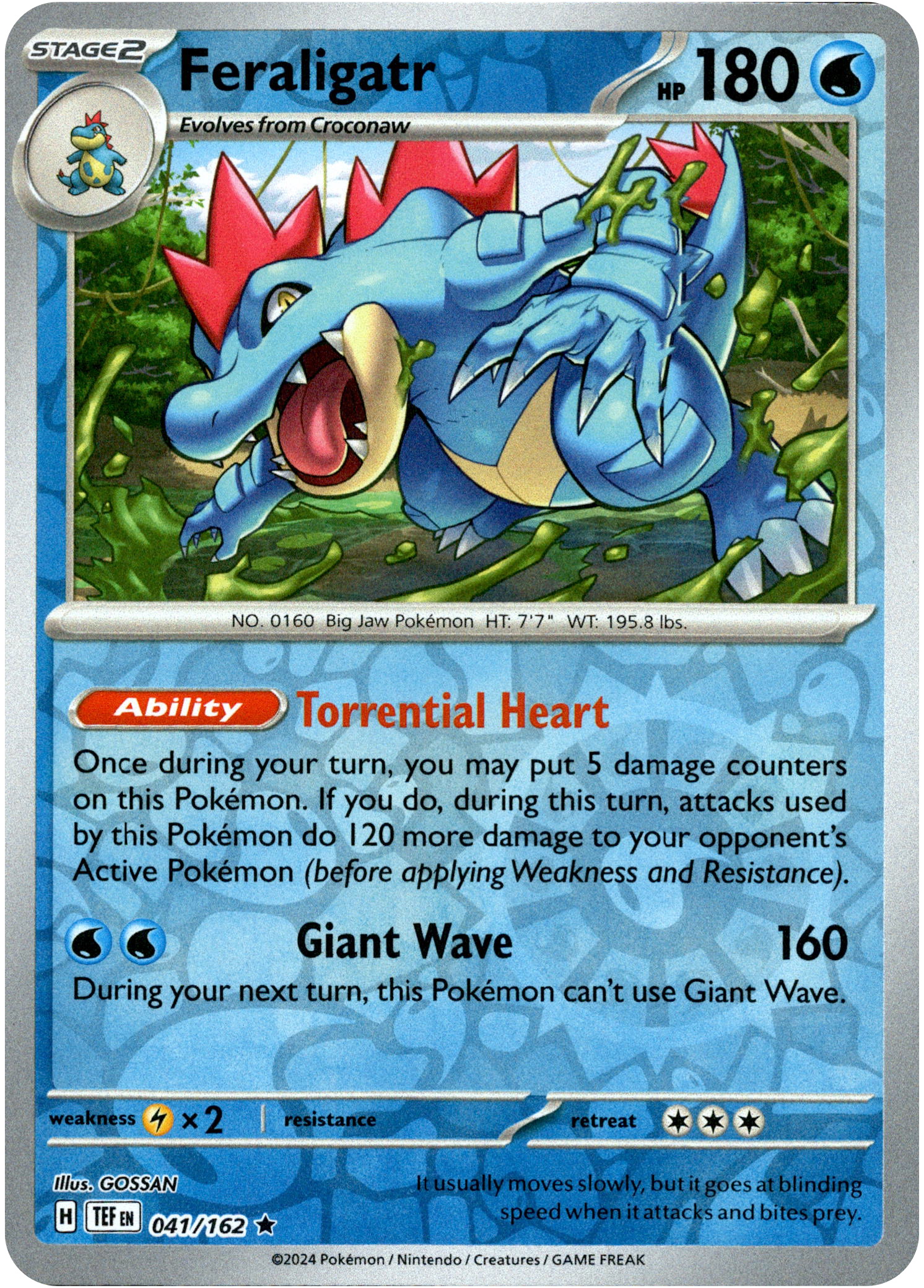 Feraligatr - 041/162 - Temporal Forces - Reverse Holo - Card Cavern