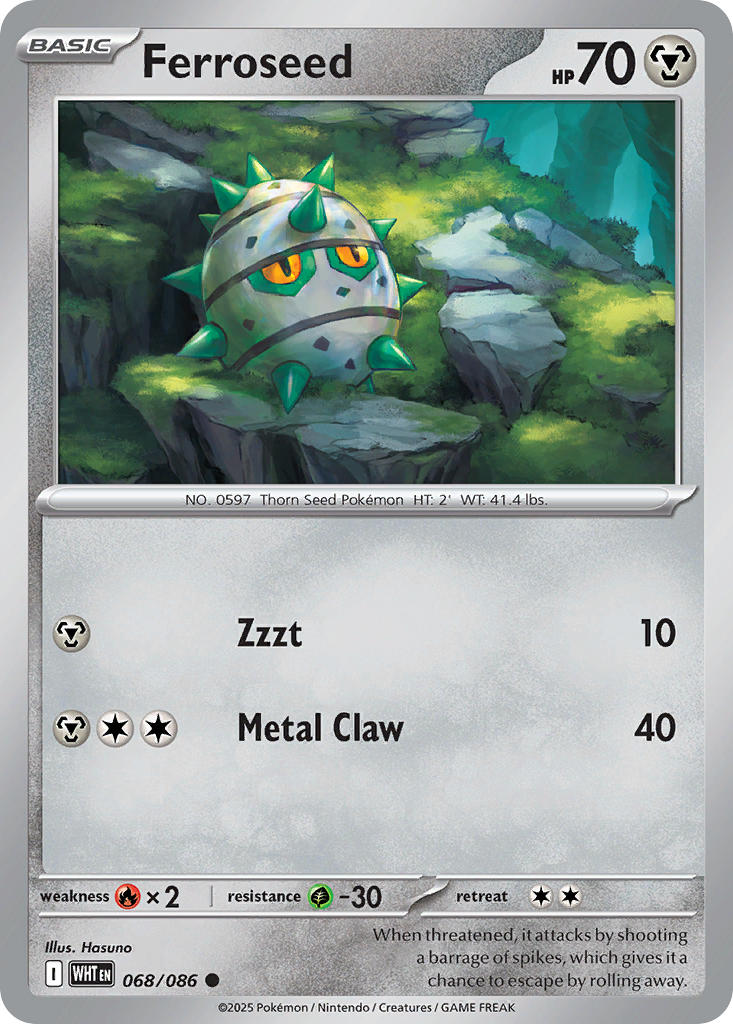 Ferroseed - 068/086 - White Flare - Card Cavern