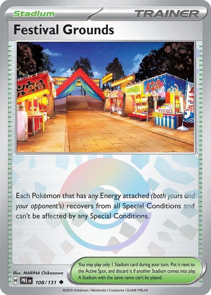 Festival Grounds (Poke Ball Pattern) - 108/131 - Prismatic Evolutions - Holo - Card Cavern