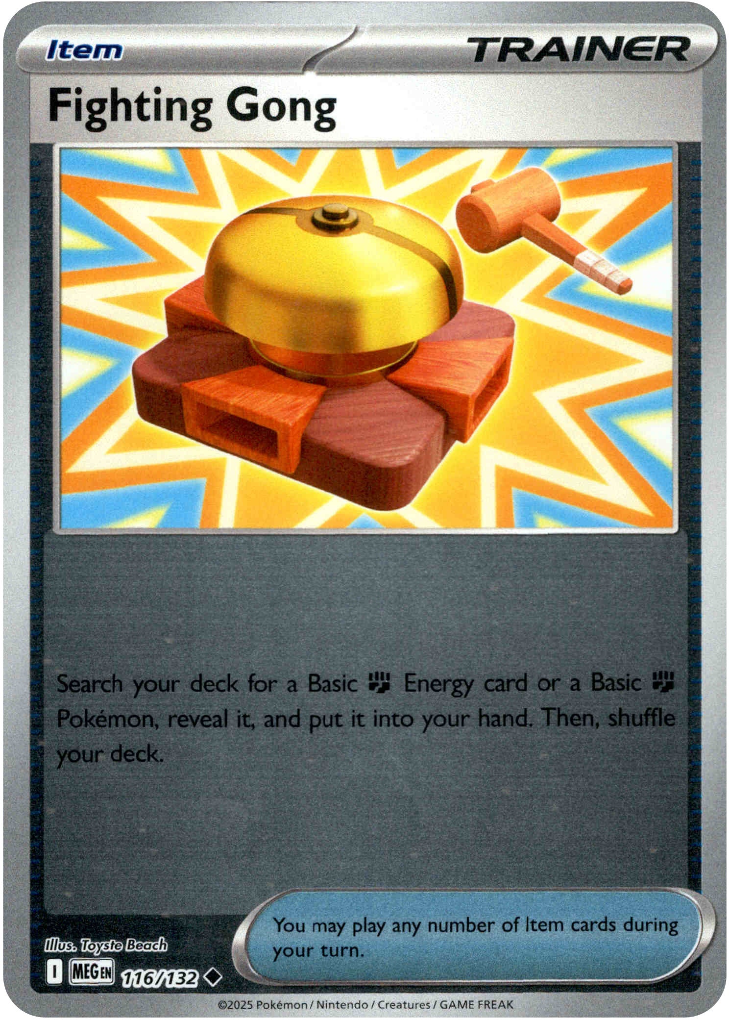 Fighting Gong - 116/132 - Mega Evolution - Reverse Holo - Card Cavern