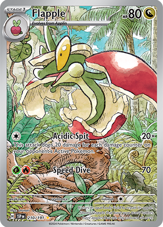 Flapple - 210/191 - Surging Sparks - Holo - Card Cavern