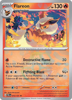 Flareon (Master Ball Pattern) - 013/133 - Prismatic Evolutions - Holo - Card Cavern